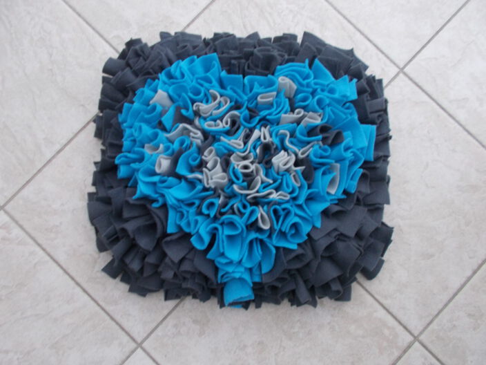 Schnüffelteppich | Modell Herz in blau