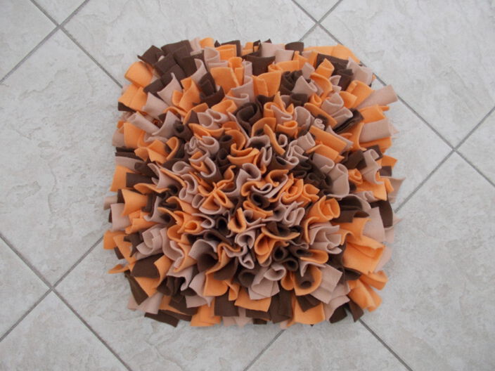 Schnüffelteppich | Modell orange-braun-beige