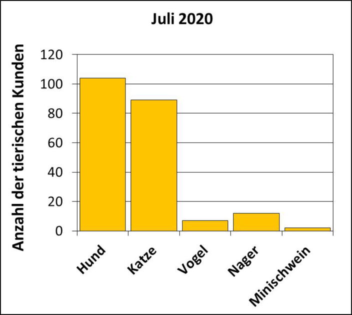Statistik |Juli 2020 - Anzahl der tierischen Kunden