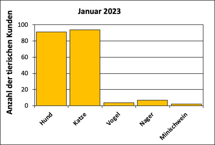 Statistik |Januar 2023 - Anzahl der tierischen Kunden