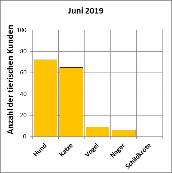 Statistik |Juni - Anzahl der tierischen Kunden