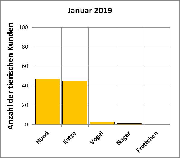 Statistik |Januar 2019 - Anzahl der tierischen Kunden