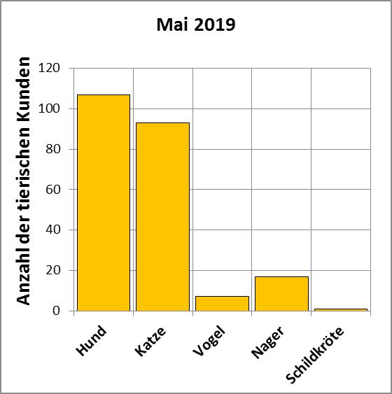 Statistik |Mai 2019 - Anzahl der tierischen Kunden