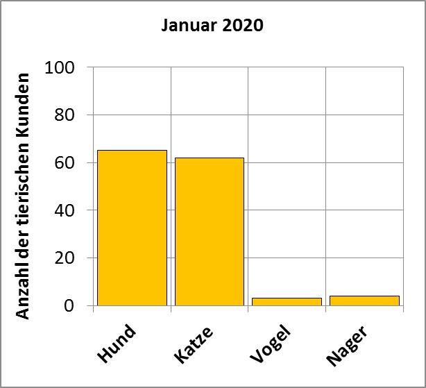 Statistik |Januar 2020 - Anzahl der tierischen Kunden